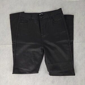 Apperloth Black Faux Leather Pants Size M